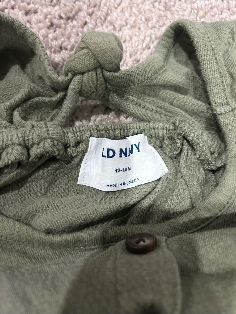 Old Navy Olive Green Sleeveless Button Dress
